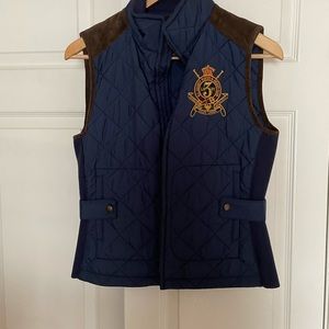 Brand new w/out tags! Women’s Ralph Lauren quilted navy color vest.